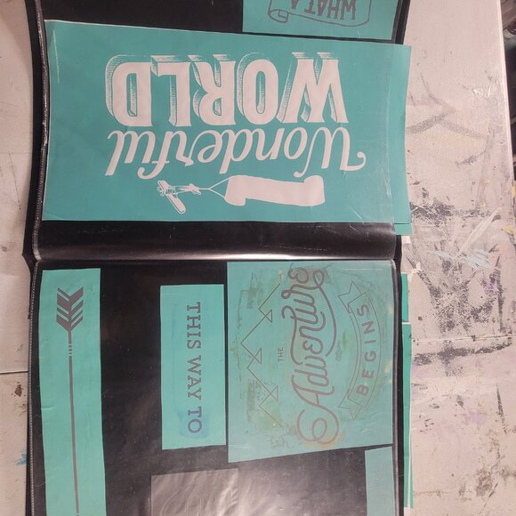 Bundle 2 ~ Reusable Silk Screen Stencils ~ 18 x 15 Binder ~ Adventure, Kids - Picture 4 of 16